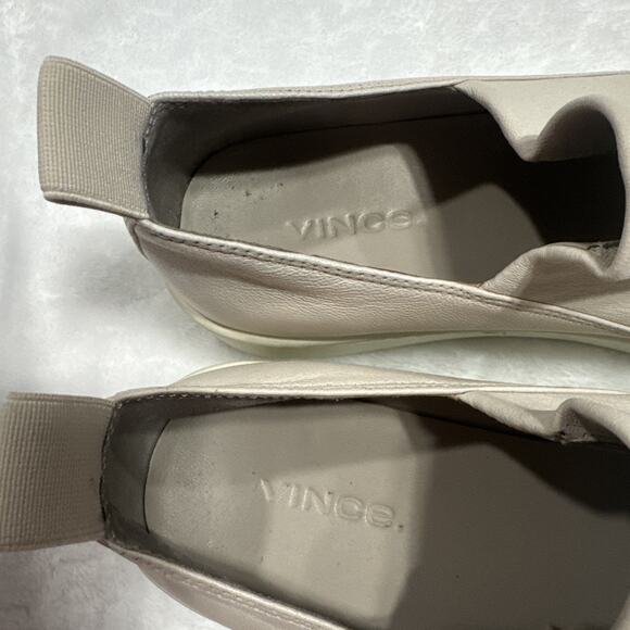 VINCE Saxon Slip On Platform Sneakers Shoes Womens Size 5.5M Bone Color - Picture 7 of 12